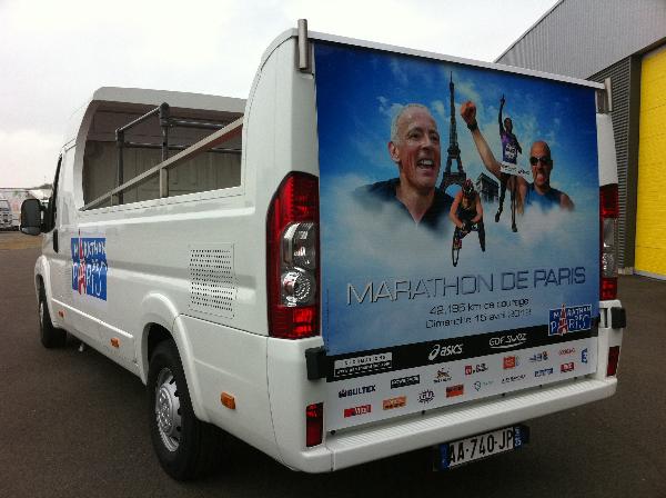 Camion photographe pour le Marathon de Paris