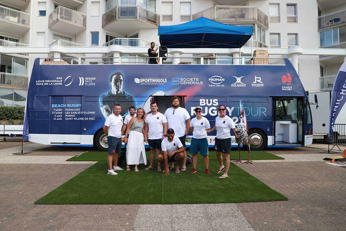 Installation évènement sportif FFR Pays de la Loire ligue régionale
